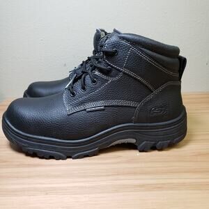 Skechers Work Men's Size 13 Tarlac Steel Toe Boots Black Work Shoe Puncture & EH